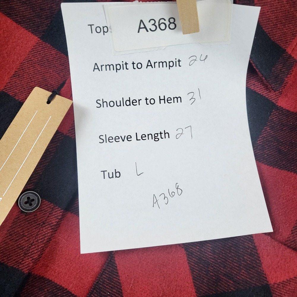 Telluride Clothing Company Mens Red Black Plaid Flannel Shirt Long Sleeve XL - Picture 6 of 6